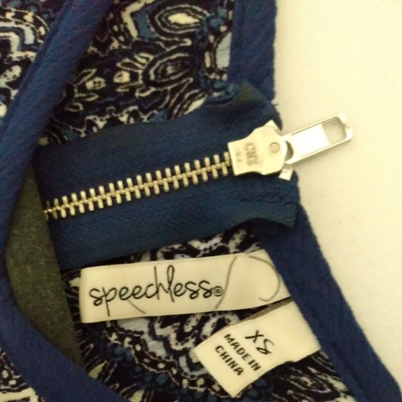 Speechless Women's Sleeveless Black & Blue midi Dress Size XS - Picture 3 of 9